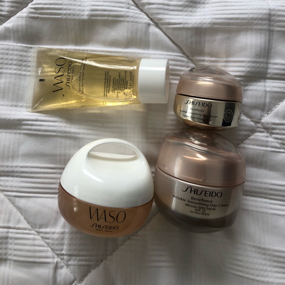 Shisiedo Skincare moisture,cleanser, and eye cream